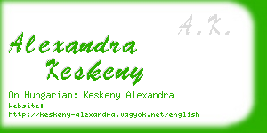 alexandra keskeny business card